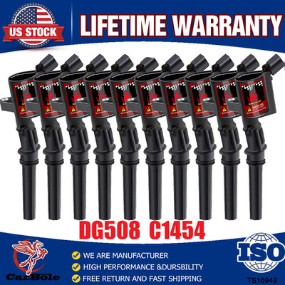 10Pack DG508 Ignition Coil For 2000 2001 2002-2004 Ford F150 Expedition 4.6/5.4L