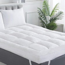 4 inch Memory Foam Mattress Topper Queen Size for Back Pain Breathable Fluff