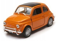 Welly Nuova Fiat 500 Orange MaßStab 1:34 1:39 4,5 Zoll Diecast Modell In Box