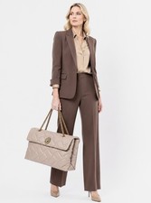 Borsa Kurt Geiger Kensington maxi pelle XXL extra larga 49 cm beige prezzo consigliato £ 379