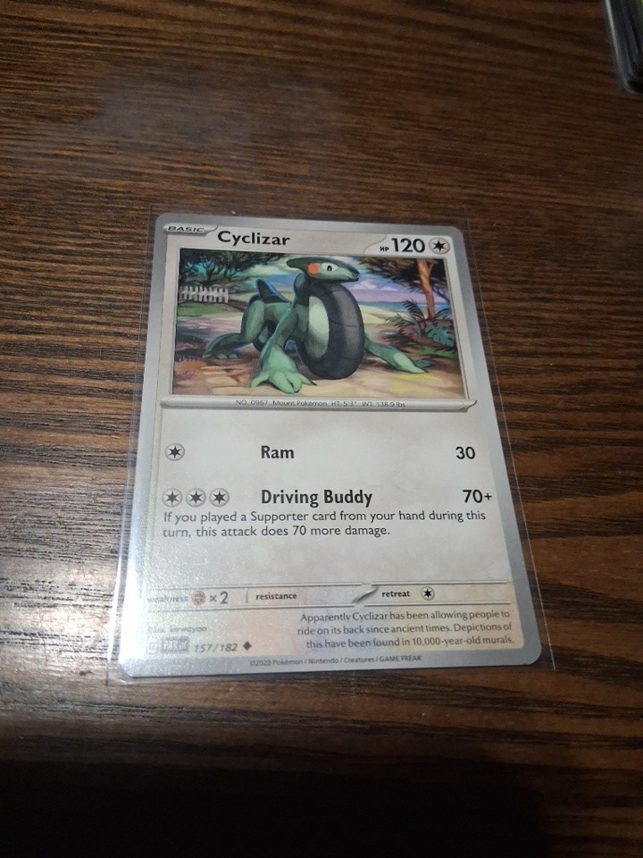 Pokemon Cyclizar 157/182 Paradox Rift Basic Rare Scarlet And Violet