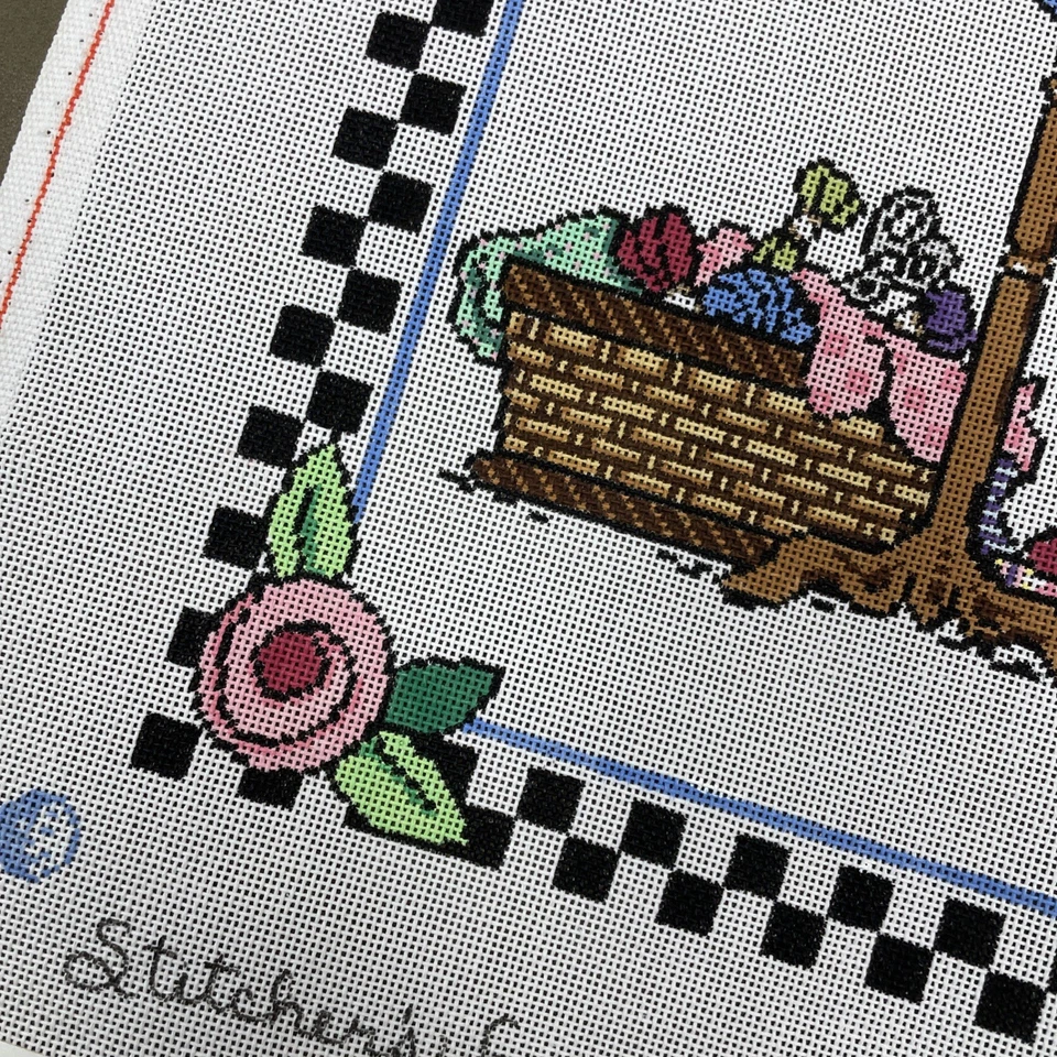 Sandra Gilmore Handpainted Needlepoint Canvas Stitchers Heart 16x20" 18 Mesh - Image 4 of 4