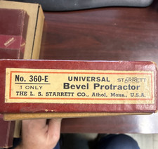 Starrett No. 360 Bevel Protractor 6 in Blade 0-360° Range Round Head