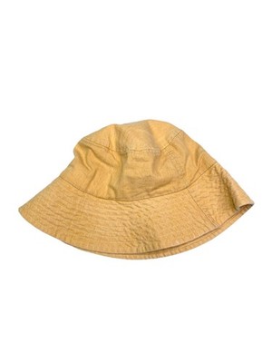 Four Buttons Bucket Hat Mustard Brown Canvas Sun Protection Size Small Classic