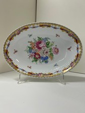 PIATTO OVALE LIMOGES DECORO A FIORI