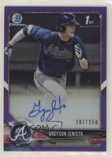 2018 Bowman Draft Chrome Pick Purple Refractor 207/250 Greyson Jenista Auto 7qg