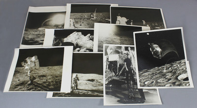 NASA Apollo 14 - 1971 - 9 Original Vintage Pressefotos - Astronauten auf dem Mond