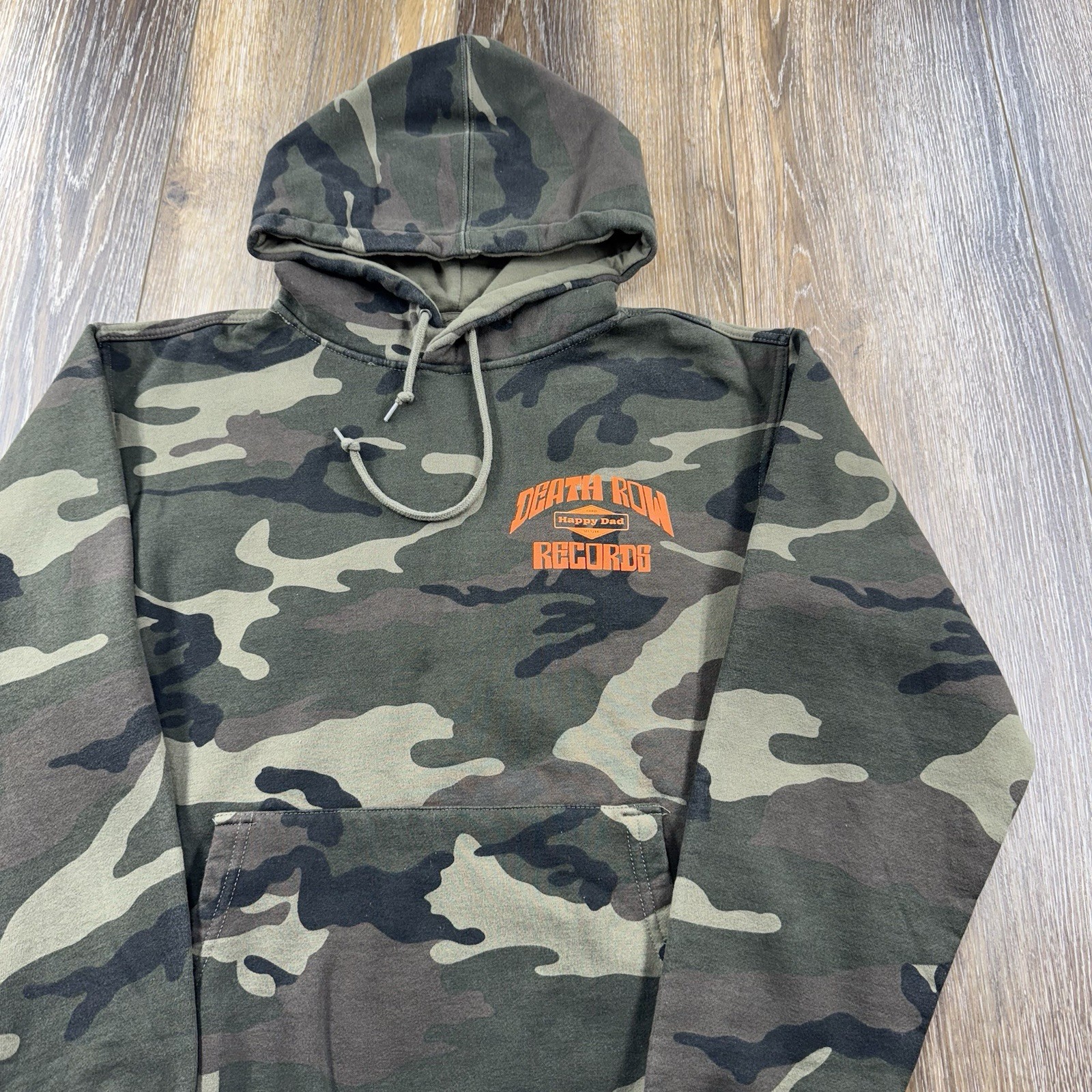 FILA Felpa con cappuccio Death Row Records X Happy Dad uomo M felpa mimetica rap rigida seltzer
