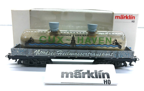 Märklin H0 Flachwagen mit Ladung "CUX-HAVEN" - in EVP # 15196 | Condition: Gebraucht