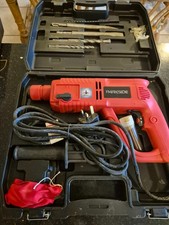 New Parkside Hammer drill, with 3 drills, 1 chissel and one point attachments