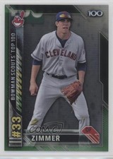 2016 Bowman Scouts' Top 100 Green Refractor 57/99 Bradley Zimmer #BTP-33 5lq