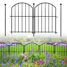 Metal Wire Border Fencing Panel Adjustable Stakes Animal Barrier Fence Yard Deco