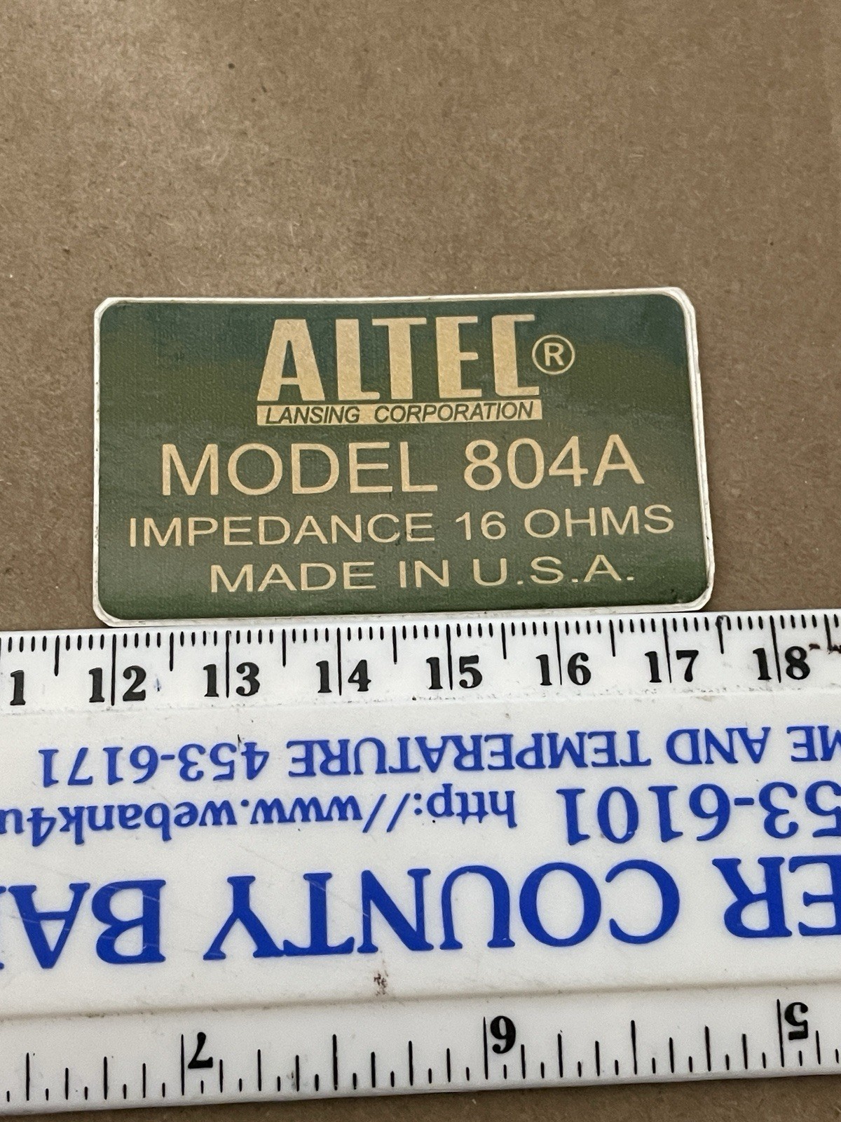Altec 804a vintage audio equipment - eBay listing photo 2