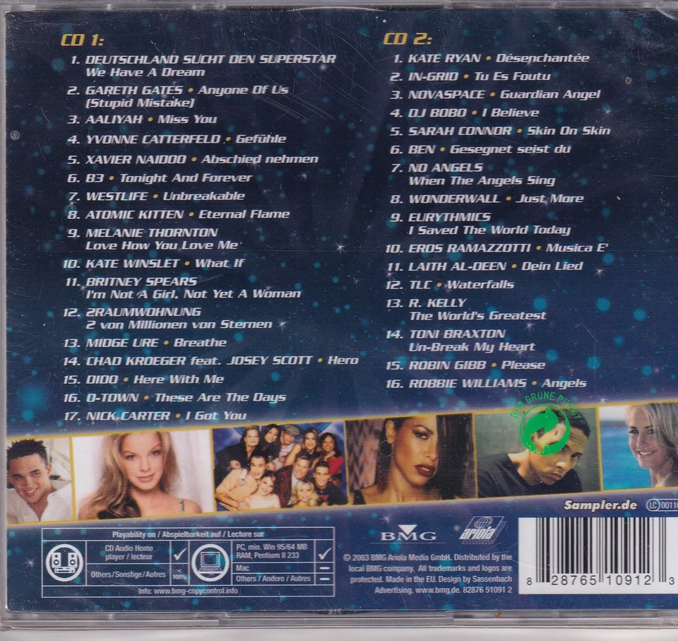 Stars & Dreams - B3, R. Kelly, Dido, No Angels u.a. - CD -1626- neu/OVP - Bild 2 von 2
