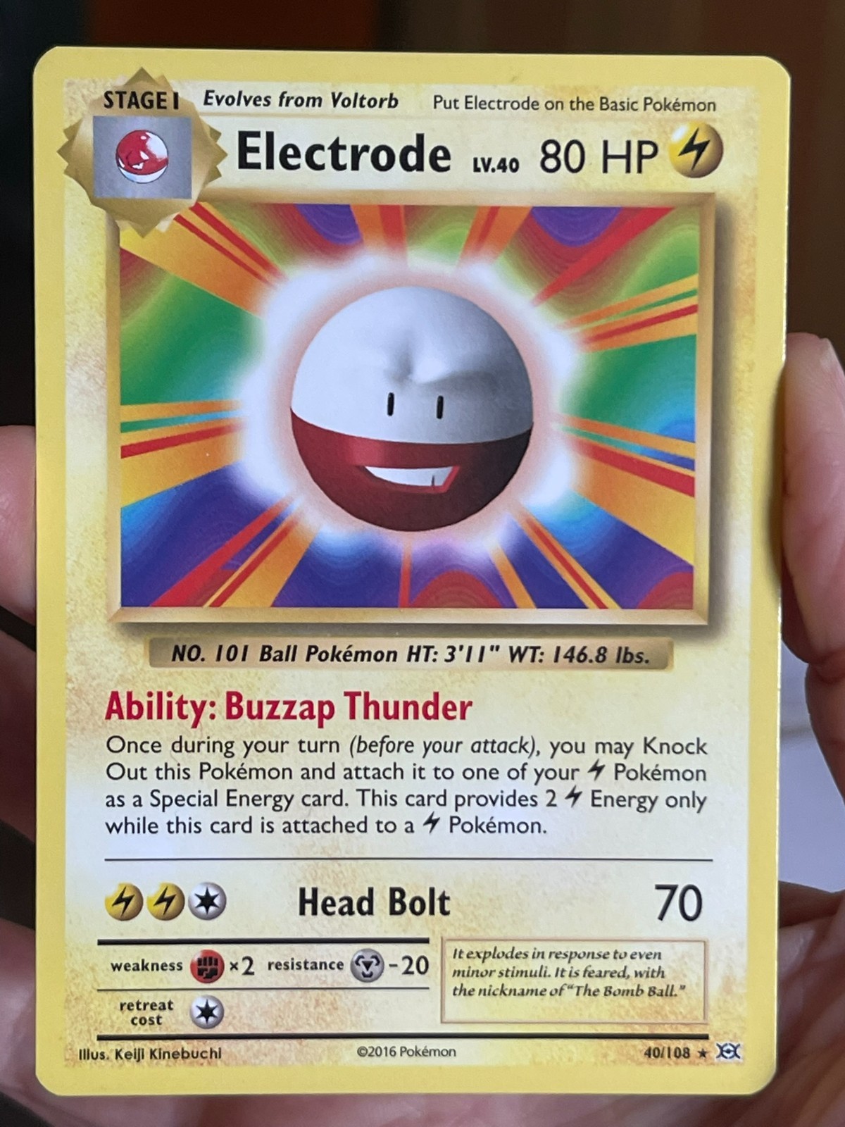 POKEMON ELECTRODE 40/108 RARE EVOLUTIONS NM CARD