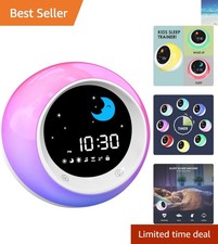 Children's Sleep Trainer  Wake-Up Light Alarm Clock - Analog Design in White