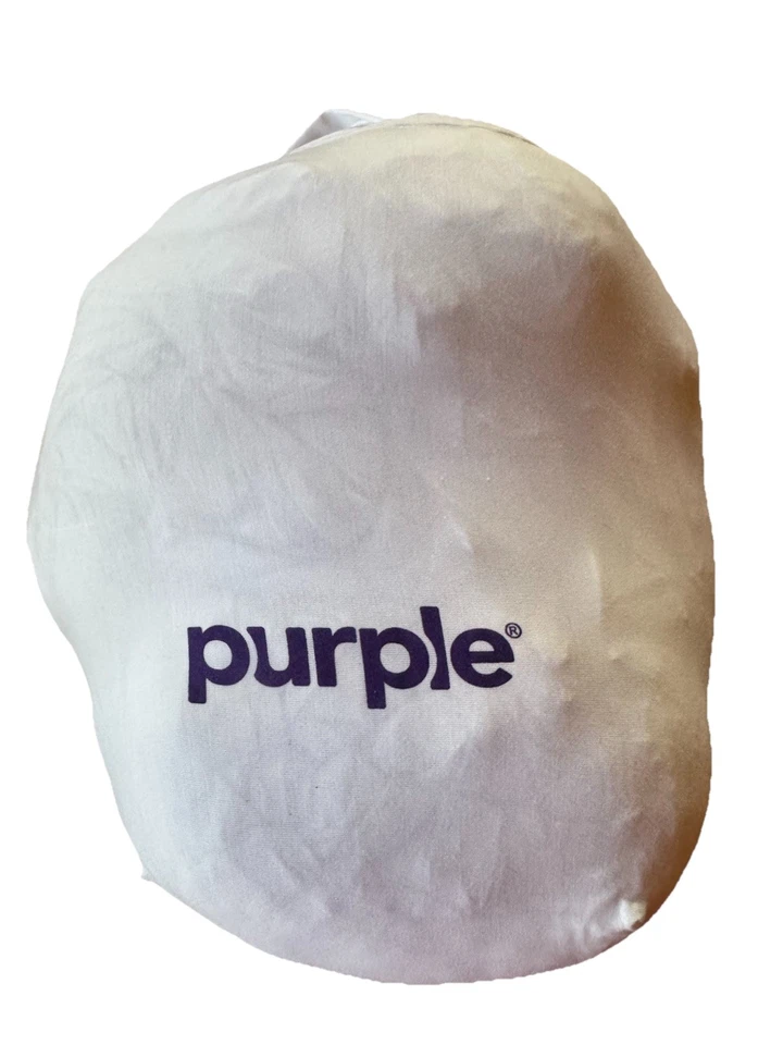 Sábana plana blanca y dos fundas de almohada talla king púrpura marca Foto 2 de 4