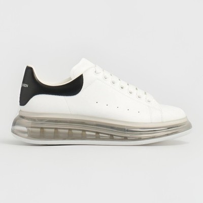 Alexander McQueen Sneaker transparente Sohle weiß Leder Turnschuhe Gr. UK10