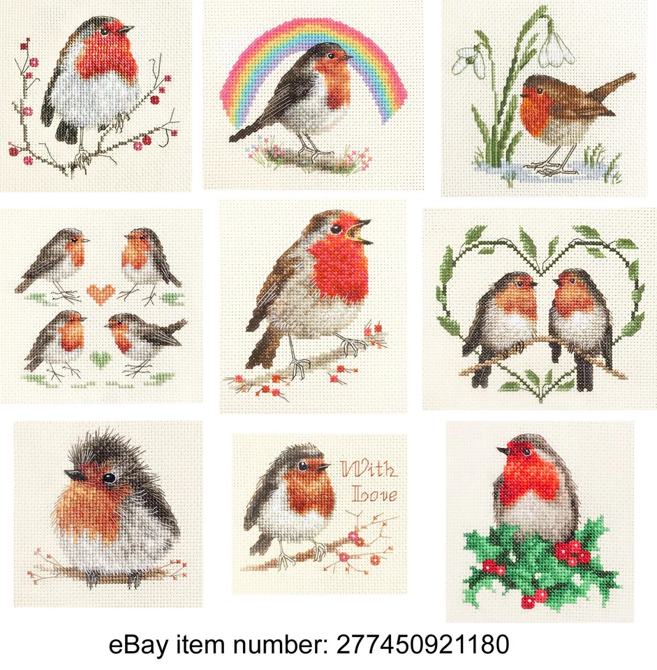 CATS, DOGS, DONKEY, DEER, ANIMALS and ROBINS Counted Cross Stitch Kits Christmas - Image 3 of 4