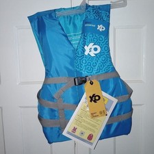 X2O Universal Adult Life Jacket Vest, Preserver Blue Ocean Coral Fishing Boating