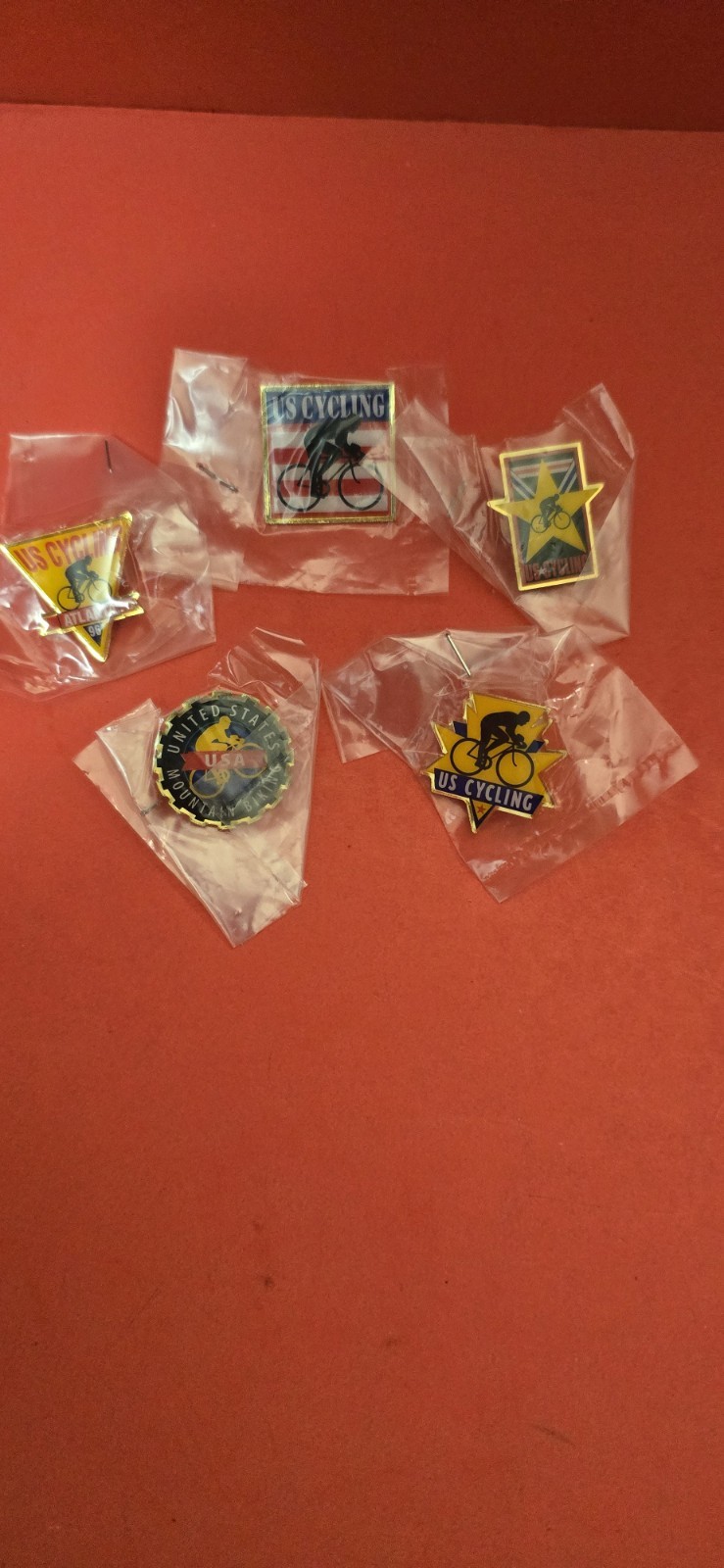 Set Of 5 US Cycling/Mountain Biking Atlanta 96 Pins