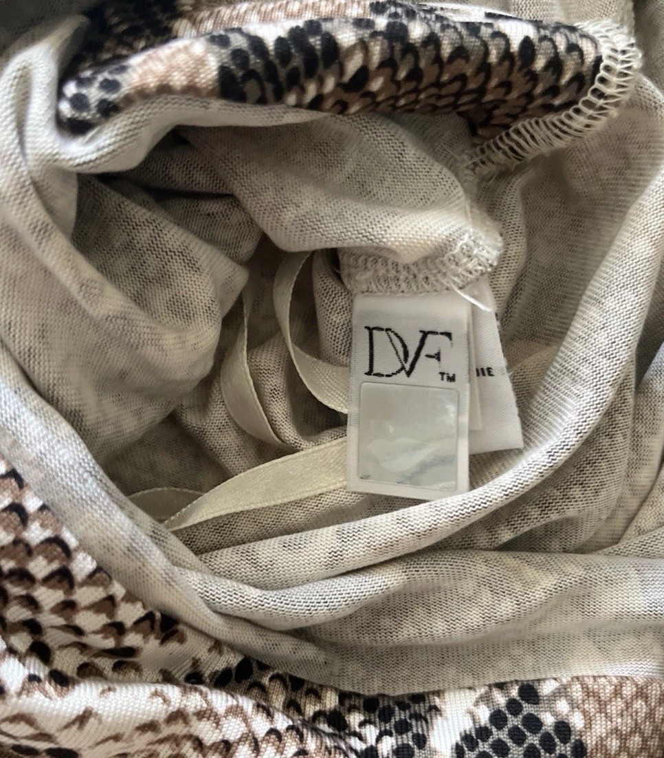 Silk Python Snakeskin Print Sheath Dress DVF Dian… - image 9