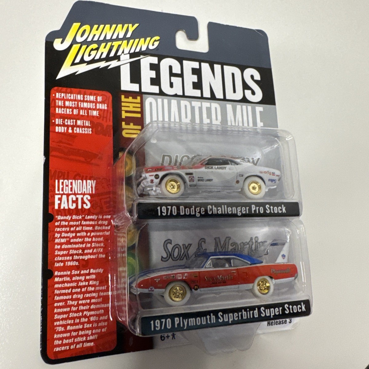 Lightning　4冊 Johnny Lightning Legends Of The Quarter Mile 2 Pack White