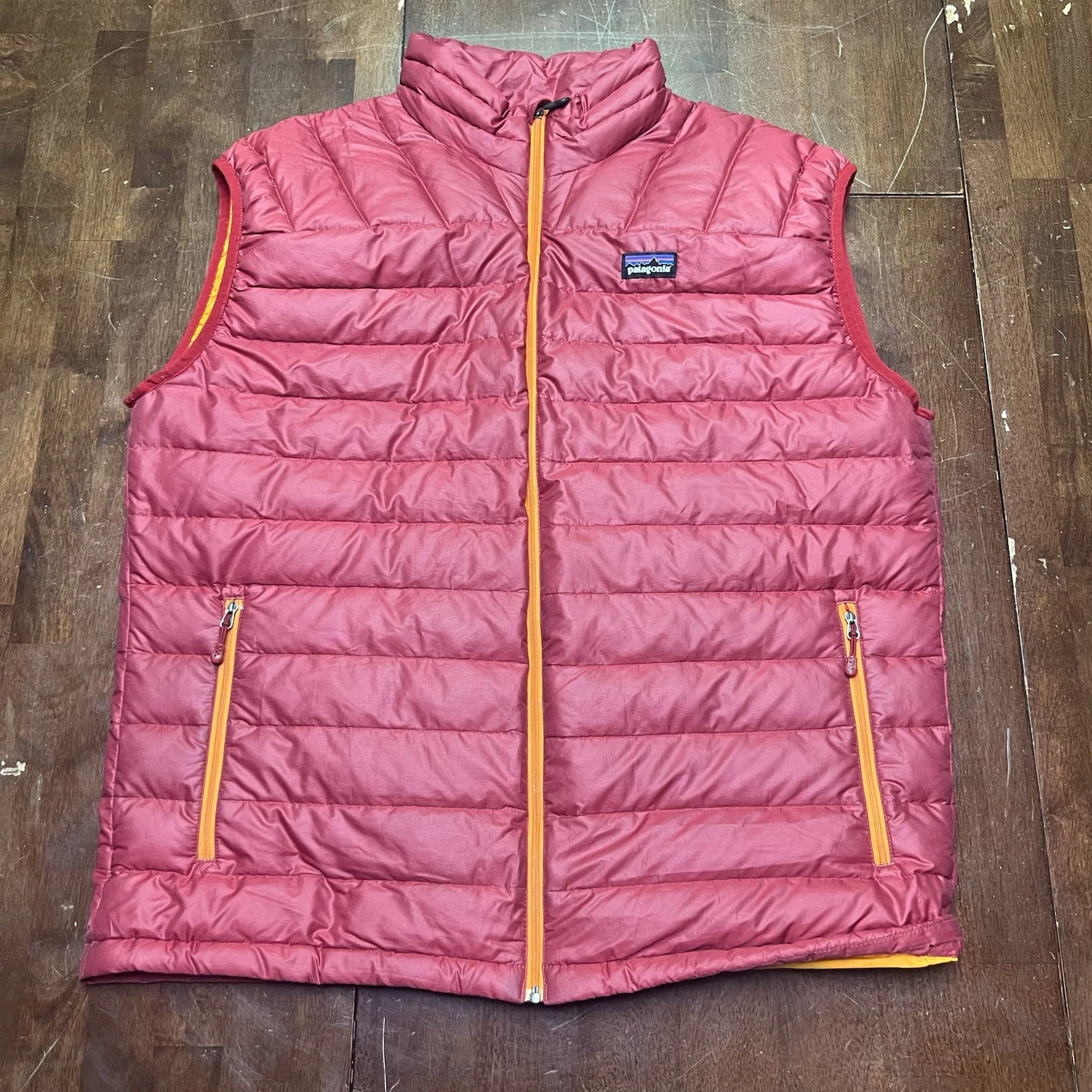 patagonia goose down puffer full zip hiking jacket