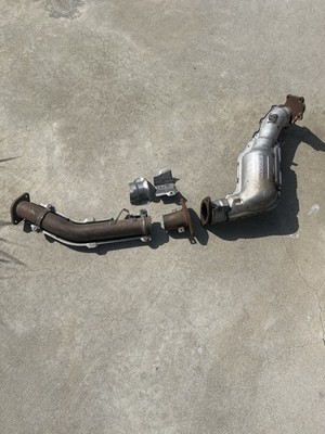 WRX STI SUBARU OEM 1ST DP turbo exhaust pipe & 2 hole flanges to midpipe/catback