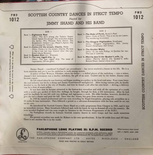Jimmy Shand And His Band - Scottish Country Dances (VINYL) - Bild 2 von 4