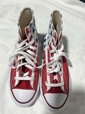 converse all star chuck taylor kids youth size 5 shoes USA red blue sneakers