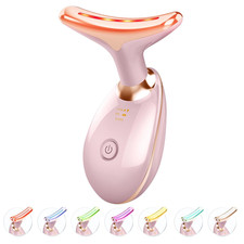 Red Light Therapy for Face and Neck, 7 Color Light Based Face Massager Tool, Por