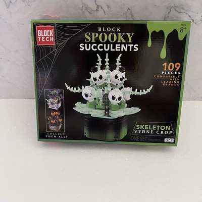*FREE SHIP*   SKELETON STONE CROP Spooky Succulent Block Tech Brick Set LE-G0