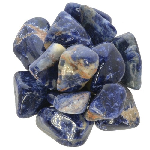 Piedras caídas de sodalita de 1 lb - Grado 1 - Grande - 1,5" a 1,75" promedio - Imagen 1 de 2