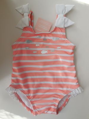 ADORABLE GYMBOREE BABY GIRL ONE PCE BATHERS SWIMSUIT SIZE 00 FITS 3-6M *NEW