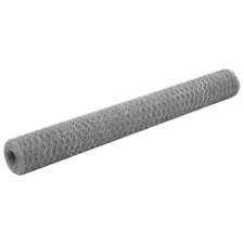 vidaXL Chicken Wire Fence Galvanised Steel 82