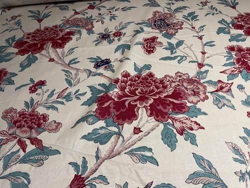 Designer John Lewis viola tessuto floreale larghezza intera misto lino cotone arredamento - Foto 6 di 6