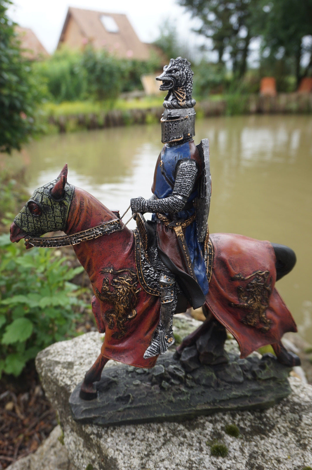 65280 A FIGURINE CAVALIER DESTRIER MEDIEVAL MOYEN AGE RESINE AVEC CASQUE 65280 A FIGURINE CAVALIER DESTRIER MEDIEVAL MOYEN AGE RESINE AVEC CASQUE