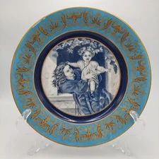 Antique Old Paris Vieux Paris porcelain hand painted Gilt Gold France plate