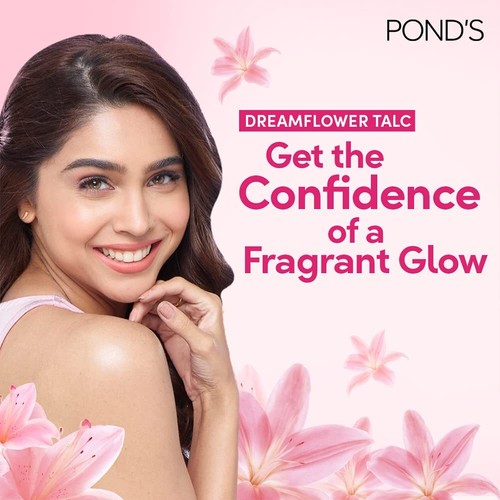 POND'S Dreamflower Fragrant Talcum Powder, Pink Lily, 50-400 Gram- Free Ship - Picture 3 of 13