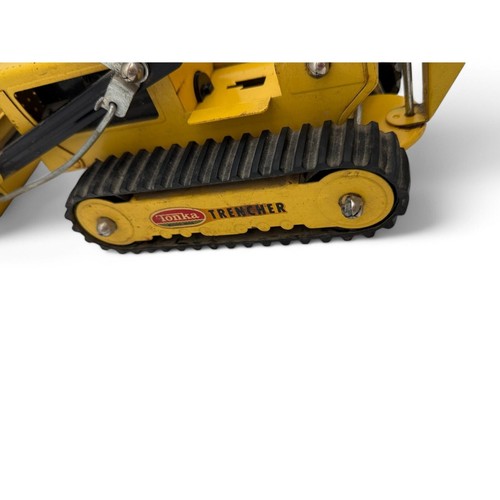 Vintage Tonka Trencher Metal Excavator Backhoe Bulldozer Toy Tractor Diecast - Picture 8 of 9