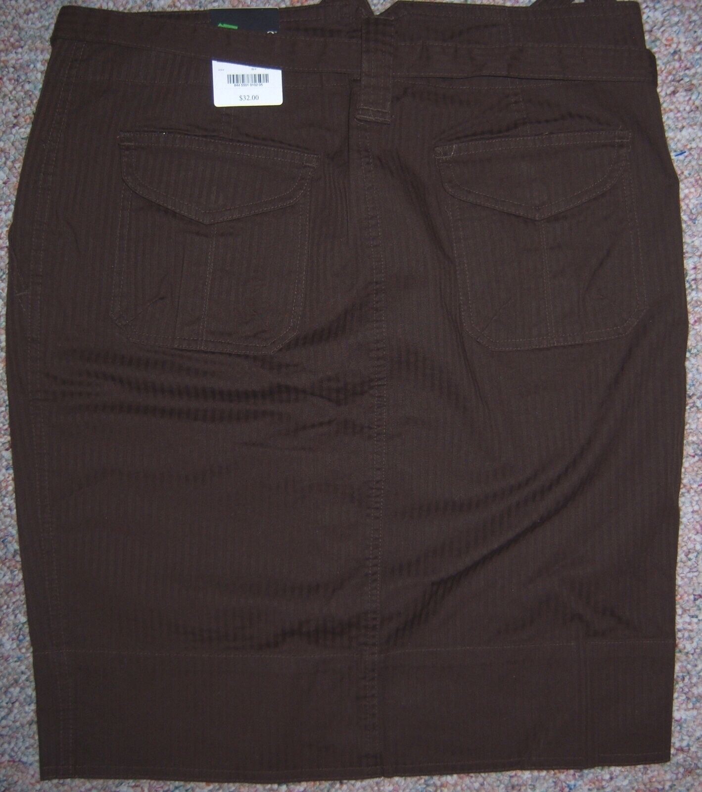 a.n.a. Dark Brown Straight Pencil Below the Knee Skirt with Belt Size 8 NWT 