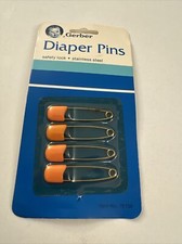 Gerber DIAPER PINS Peach Pink 4 Pack Unopened Sealed Vintage OC30