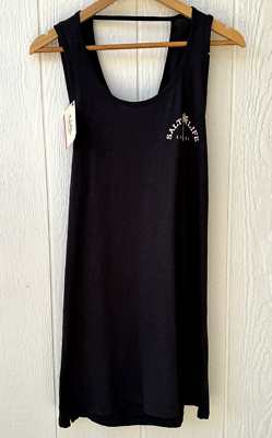 Salt Life Distressed Beach Charmer Tank Dress Cover Up Ebony w/ Pink Logo Sz ~ S