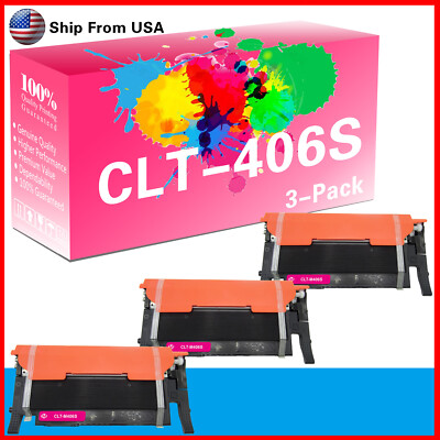 3-PK CLT-406S CLT-M406S Toner Cartridge for Xpress C410W C460 CLX-3305FN Printer