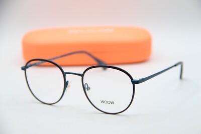 NEW WOOW RUSH HOUR 1 COL 0007 DP MATTE BROWN DARK TEAL EYEGLASSES W/CASE 49-20