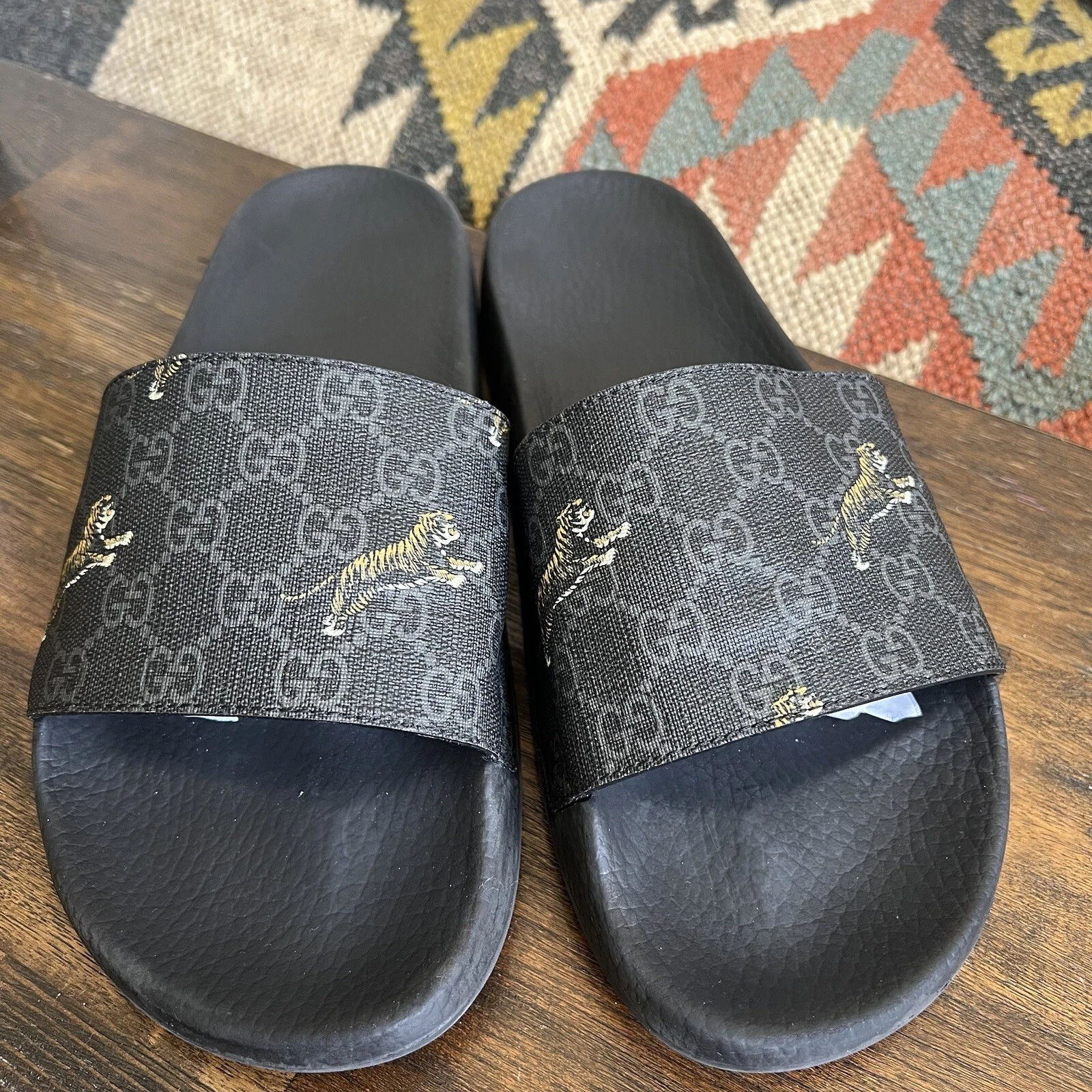 Sandales GUCCI GG Supreme Tiger Slide Gucci 10 (US10,5)