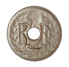 Monnaie France 5 centimes Lindauer IIIème République Cupro-nickel 1921