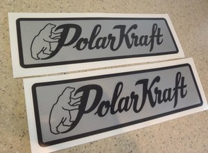 Polar Kraft Boat Decals – Gloss Black Lettering Set (40-inch, Pair) – Fast Shipping