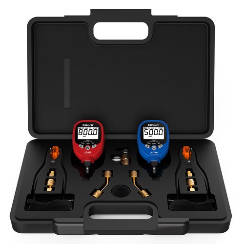 Elitech Wireless Digital Manifold Gauge HVAC Pressure Gauge Set PT-500&PT-800 - Picture 2 of 9